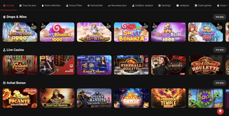Circus Casino Drops Wins