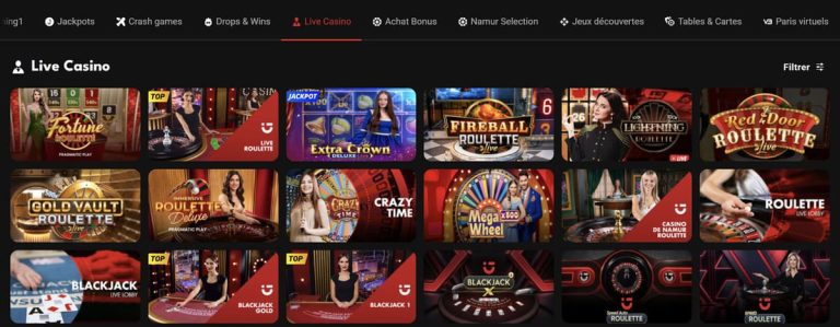Circus Casino jeux live